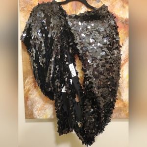 NWT $880 Nervi sz 42 asymmetric sequined top